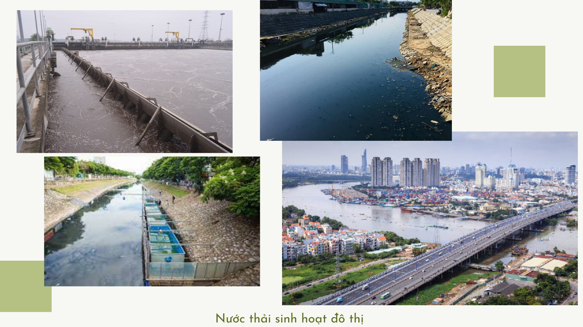 Các công nghệ thường được ứng dụng trong xử lý nước thải sinh hoạt đô thị